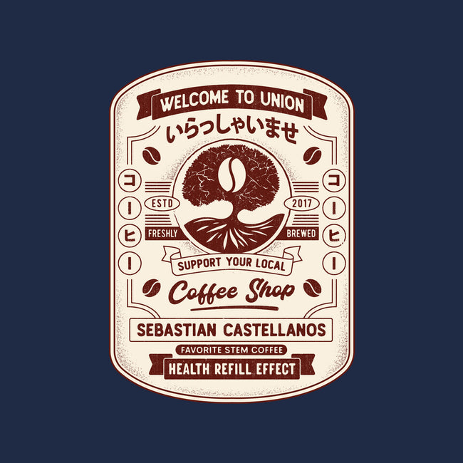 Immersive Mental World Coffee Crest-Mens-Basic-Tee-LAGELANTEE