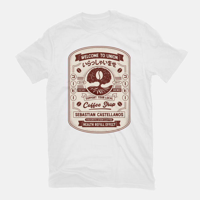 Immersive Mental World Coffee Crest-Mens-Basic-Tee-LAGELANTEE