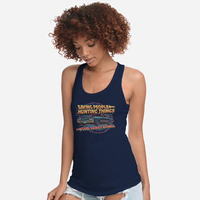 Family Business Vehicle-Womens-Racerback-Tank-glitchygorilla