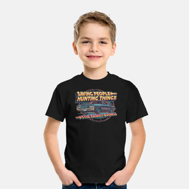 Family Business Vehicle-Youth-Basic-Tee-glitchygorilla