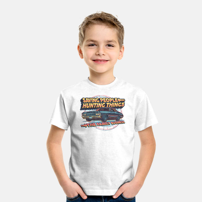 Family Business Vehicle-Youth-Basic-Tee-glitchygorilla