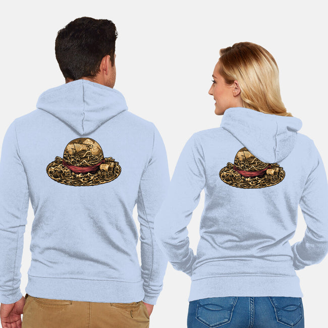 Pirate Hat-Unisex-Zip-Up-Sweatshirt-glitchygorilla