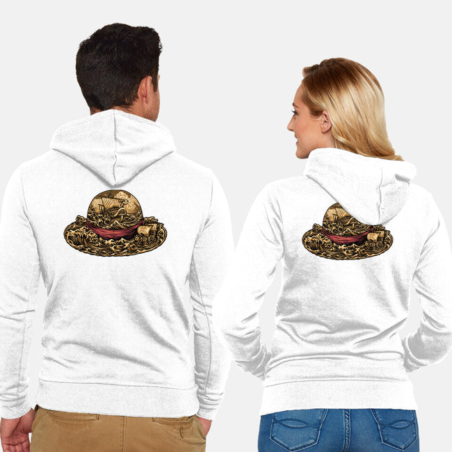 Pirate Hat-Unisex-Zip-Up-Sweatshirt-glitchygorilla