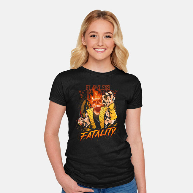 Fatality From Hell-Womens-Fitted-Tee-Diego Oliver