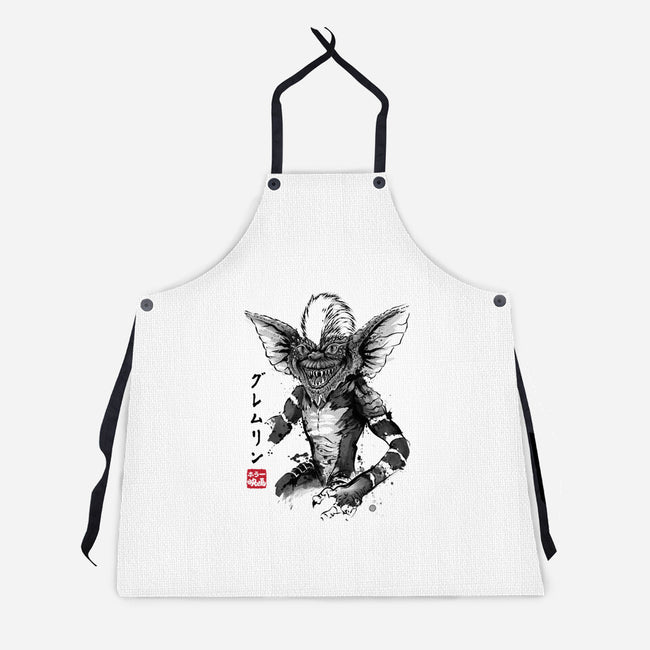 Kingston Falls Creature Sumi-e-Unisex-Kitchen-Apron-DrMonekers