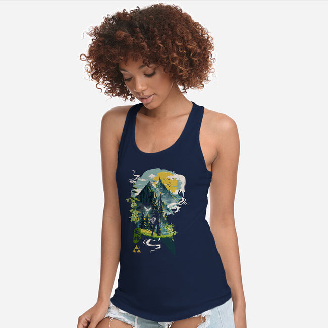 Ballad Of The Hero-Womens-Racerback-Tank-Arinesart