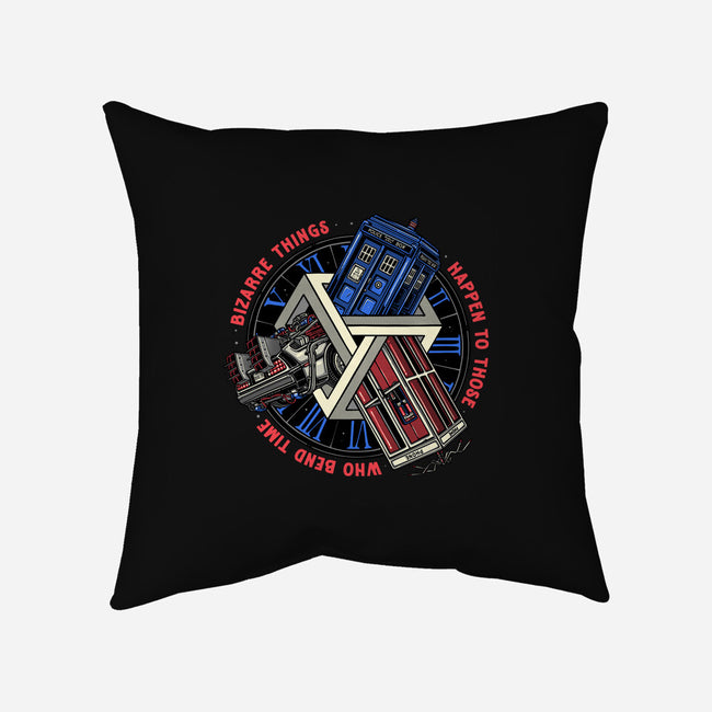 Time Benders-None-Removable Cover w Insert-Throw Pillow-glitchygorilla