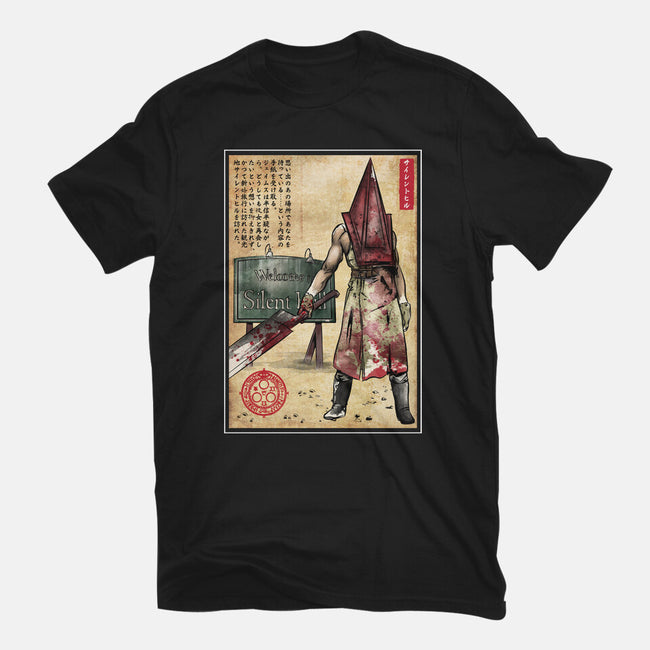 Pyramid Head Woodblock-Mens-Basic-Tee-DrMonekers