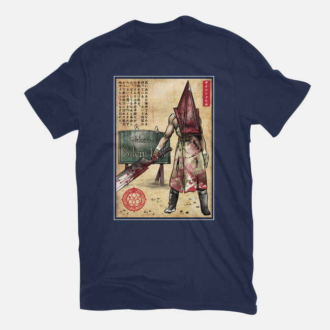 Pyramid Head Woodblock-Mens-Basic-Tee-DrMonekers