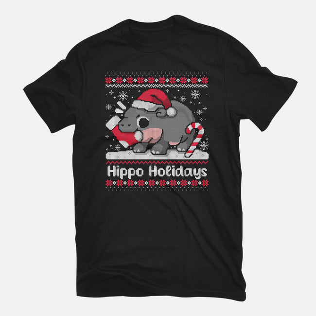 Hippo Holidays-Womens-Fitted-Tee-NemiMakeit