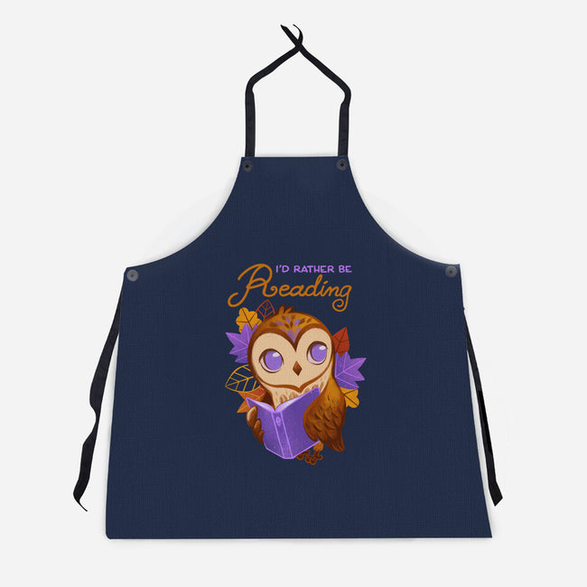 Rather Be Reading-Unisex-Kitchen-Apron-ricolaa