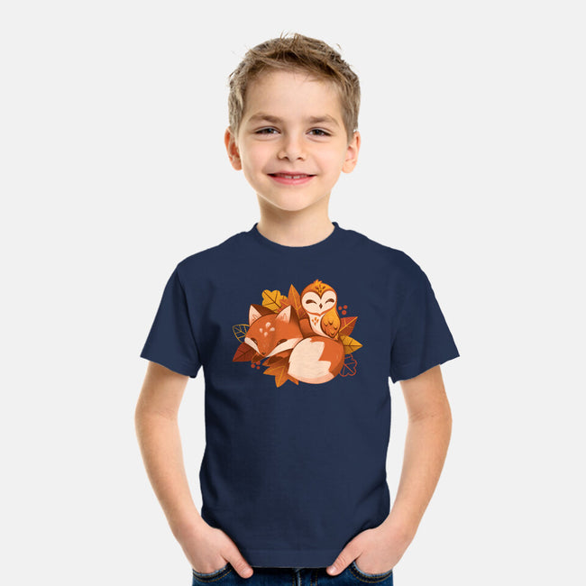 Fox And Owl Autumn-Youth-Basic-Tee-ricolaa