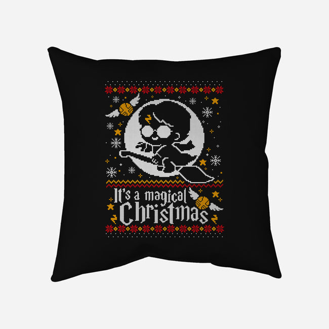 Magic Night Christmas-None-Removable Cover w Insert-Throw Pillow-NemiMakeit