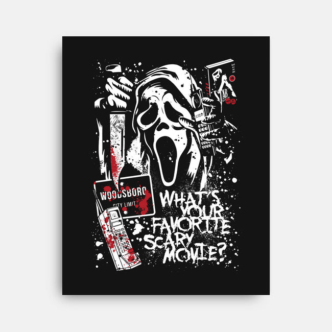 Favorite Scary Movie-None-Stretched-Canvas-Arinesart