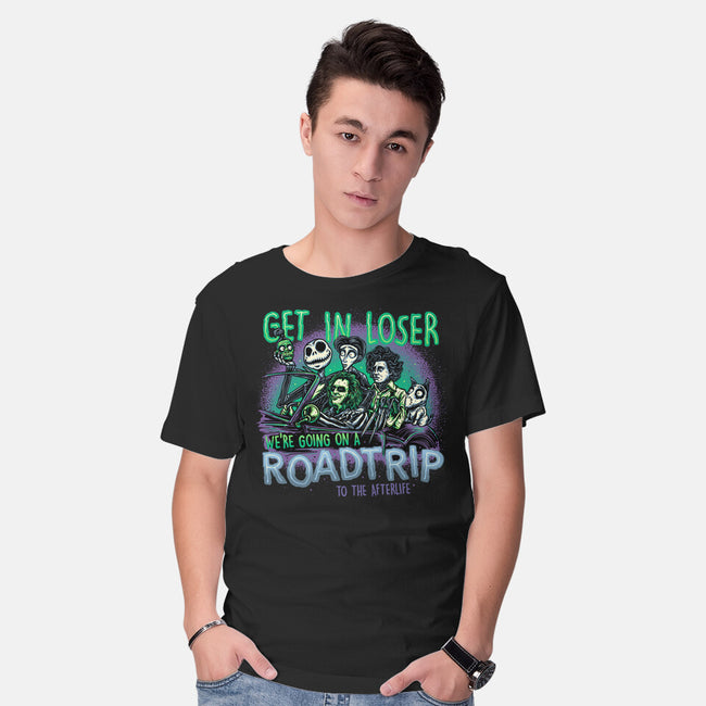 Road Trip To The Afterlife-Mens-Basic-Tee-glitchygorilla