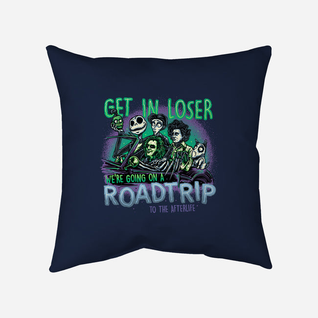 Road Trip To The Afterlife-None-Removable Cover w Insert-Throw Pillow-glitchygorilla