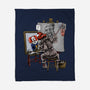 Triple Clown Portrait-None-Fleece-Blanket-zascanauta