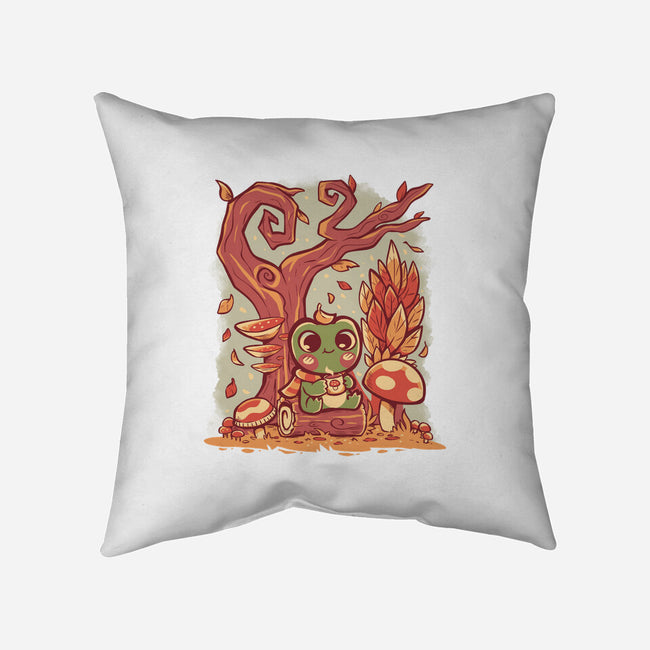 Cozy Autumn Days Frog-None-Removable Cover w Insert-Throw Pillow-TechraNova