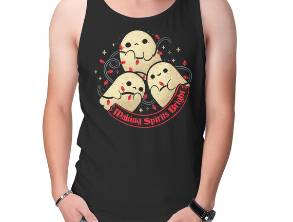 Cute Ghosts Making Spirits Bright