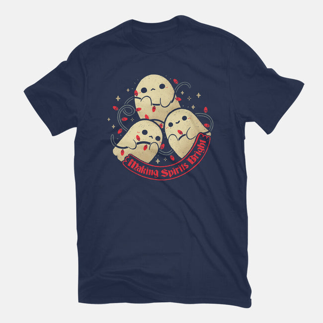 Cute Ghosts Making Spirits Bright-Youth-Basic-Tee-xMorfina