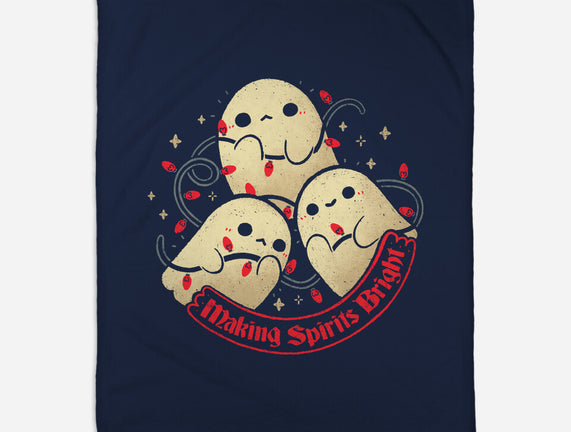 Cute Ghosts Making Spirits Bright