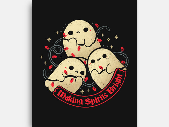 Cute Ghosts Making Spirits Bright