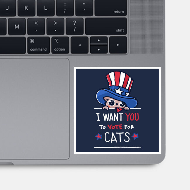 You Should Vote For Cats-None-Glossy-Sticker-Wenceslao A Romero