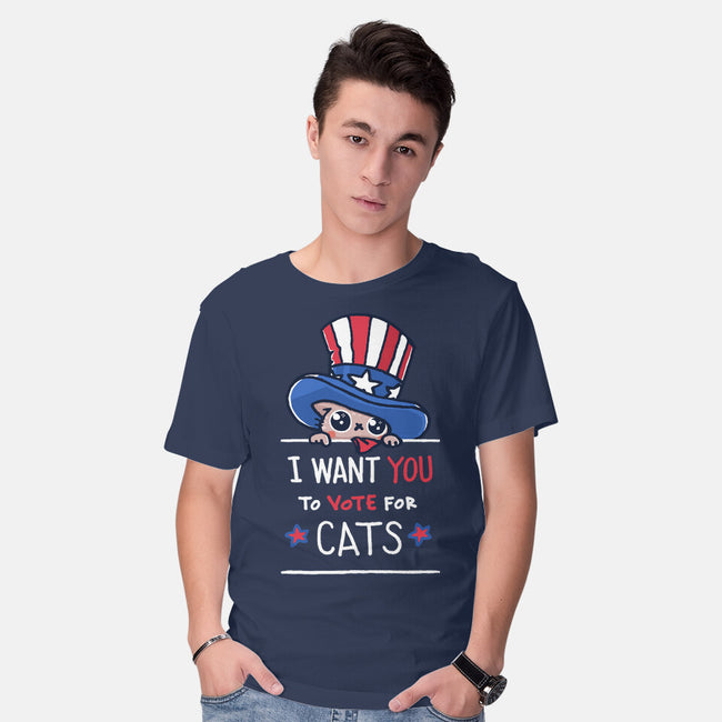 You Should Vote For Cats-Mens-Basic-Tee-Wenceslao A Romero