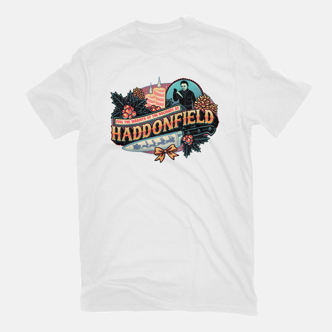 Haddonfield Holidays-Mens-Basic-Tee-glitchygorilla