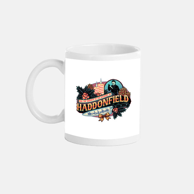 Haddonfield Holidays-None-Mug-Drinkware-glitchygorilla