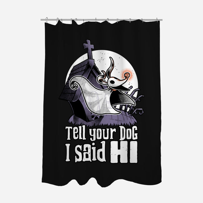 Ghost Animation Dog-None-Polyester-Shower Curtain-Studio Mootant