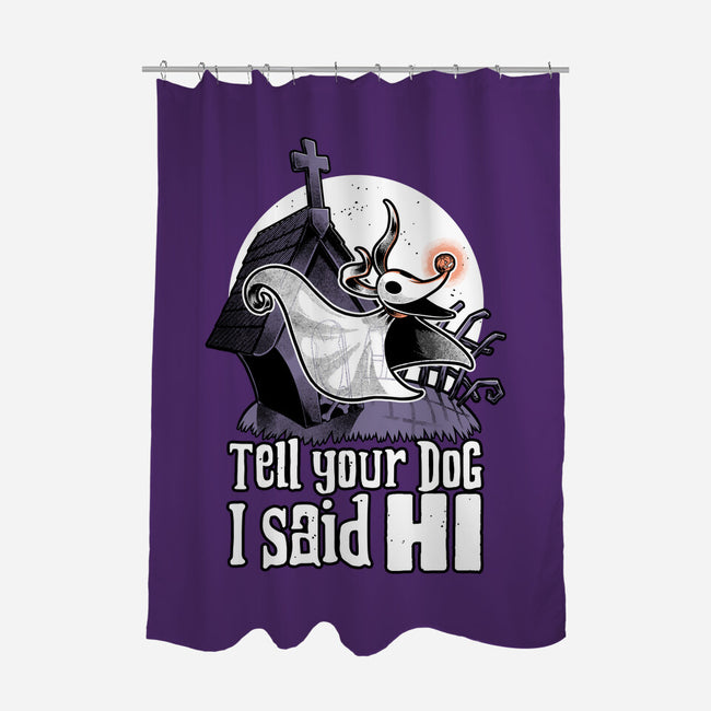 Ghost Animation Dog-None-Polyester-Shower Curtain-Studio Mootant