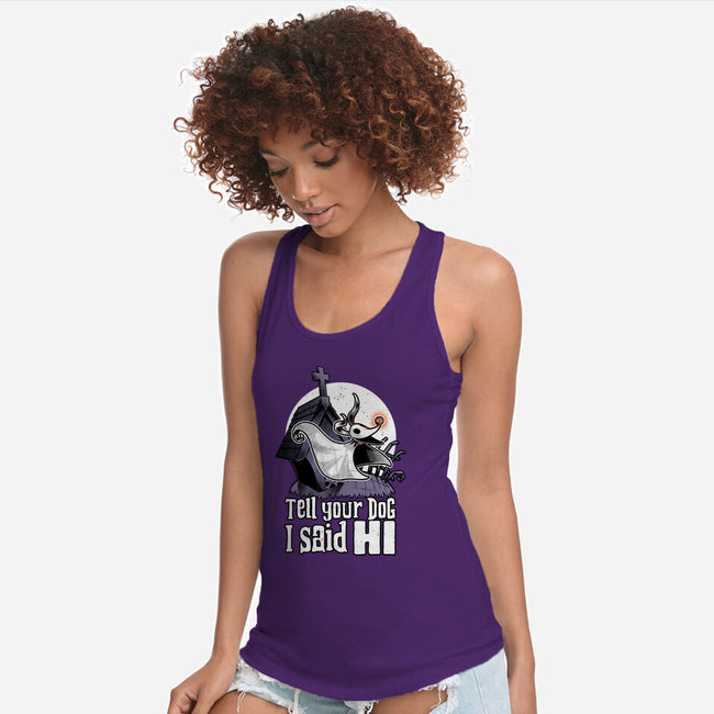 Ghost Animation Dog-Womens-Racerback-Tank-Studio Mootant