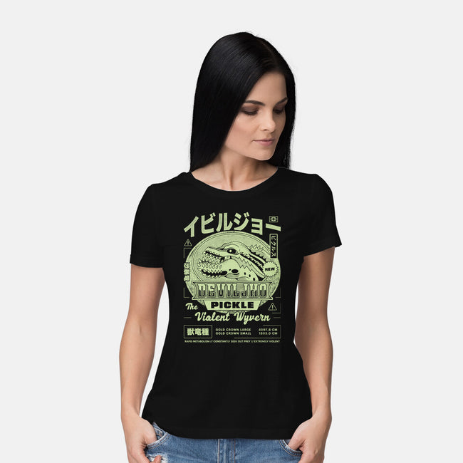 Deviljho Pickle Grunge-Womens-Basic-Tee-LAGELANTEE