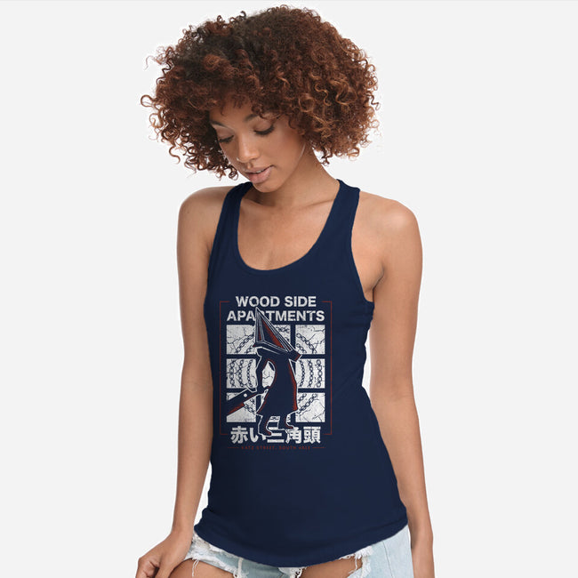 Wood Side Apartments Monster-Womens-Racerback-Tank-LAGELANTEE