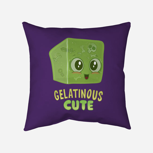 Gelatinous Cute-None-Removable Cover w Insert-Throw Pillow-queenmob