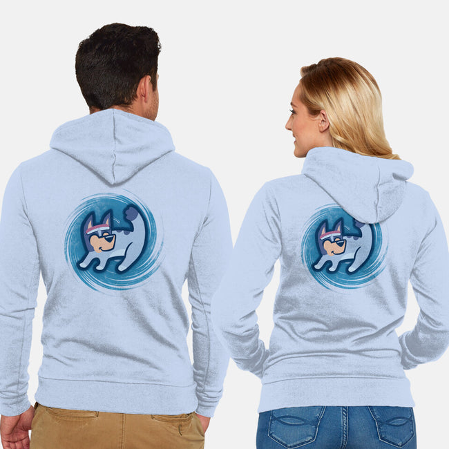 The Blue Queen-Unisex-Zip-Up-Sweatshirt-IdeasConPatatas