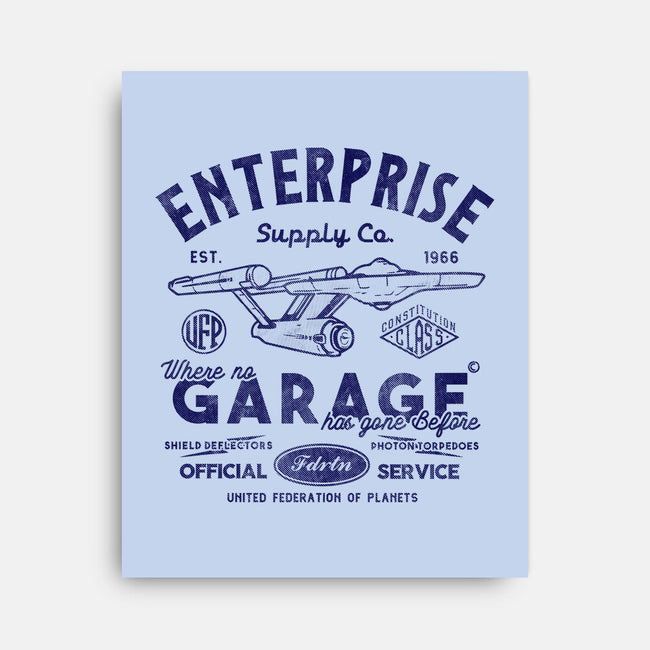 Enterprise Garage-None-Stretched-Canvas-Arinesart