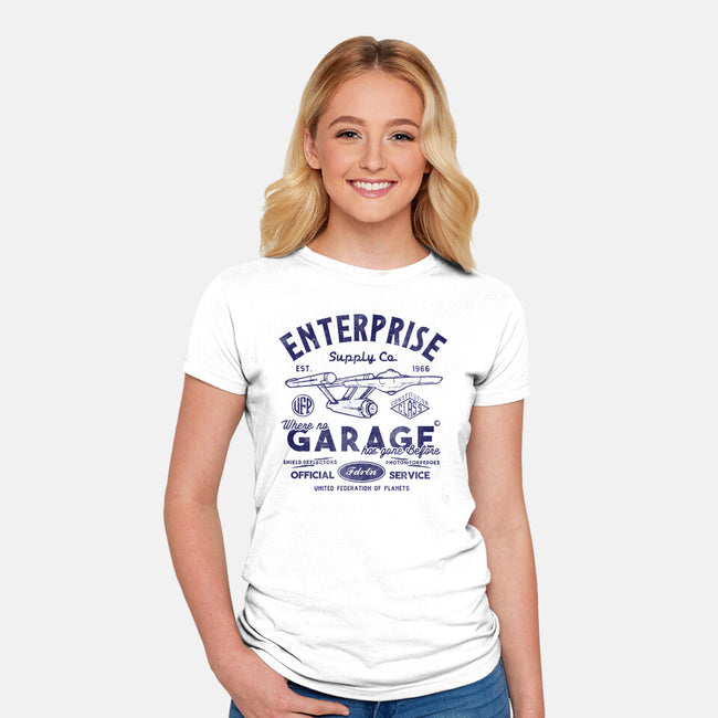 Enterprise Garage-Womens-Fitted-Tee-Arinesart