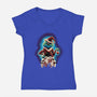 The Christmas Thief-Womens-V-Neck-Tee-rmatix