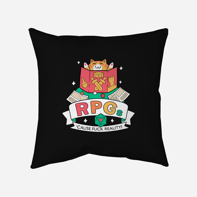 RPGs Cause Eff Reality-None-Removable Cover w Insert-Throw Pillow-queenmob