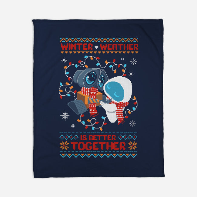 Winter Weather Is Better Together-None-Fleece-Blanket-ricolaa