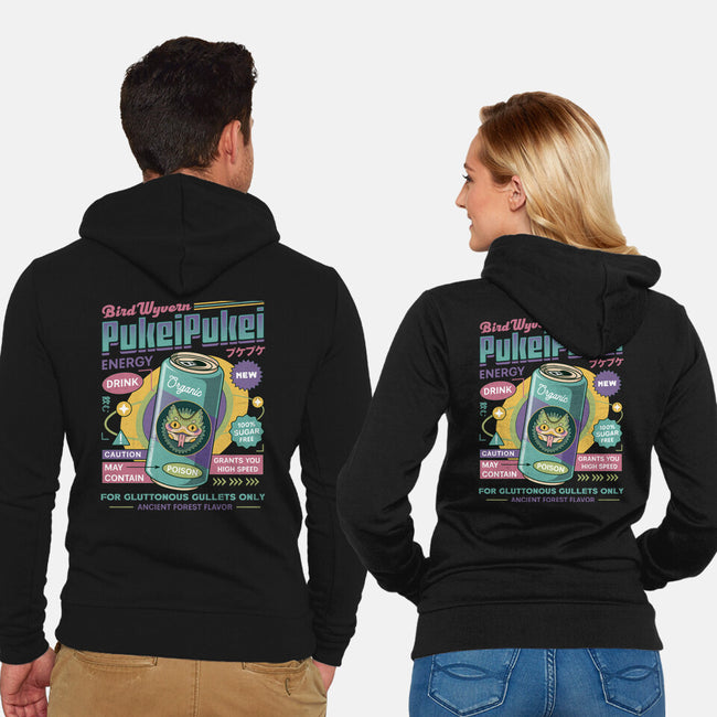 Pukei Pukei Energy Drink-Unisex-Zip-Up-Sweatshirt-LAGELANTEE