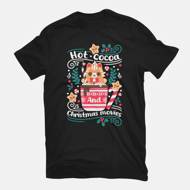 Hot Cocoa And Christmas Movies-Mens-Premium-Tee-NemiMakeit