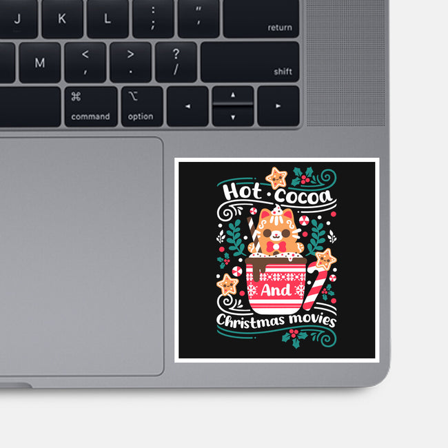 Hot Cocoa And Christmas Movies-None-Glossy-Sticker-NemiMakeit