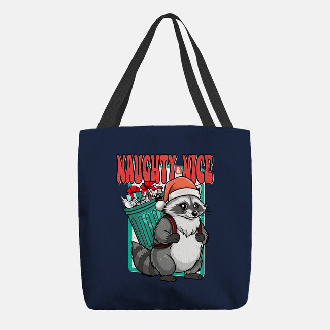 Naughty And Nice Santa-None-Basic Tote-Bag-palmstreet