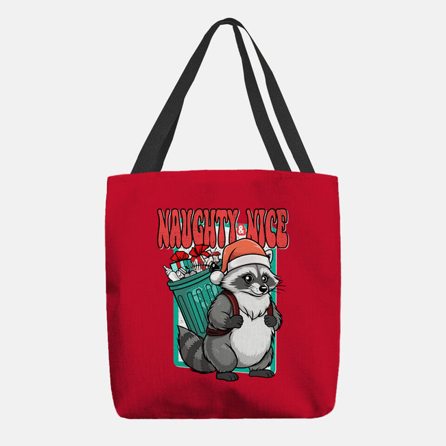 Naughty And Nice Santa-None-Basic Tote-Bag-palmstreet