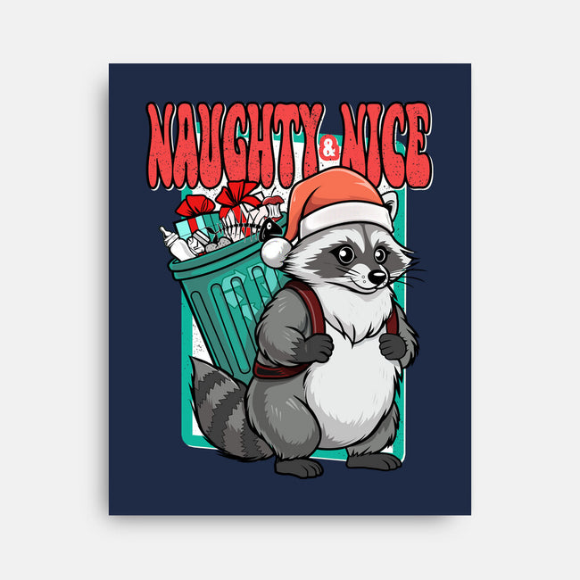 Naughty And Nice Santa-None-Stretched-Canvas-palmstreet