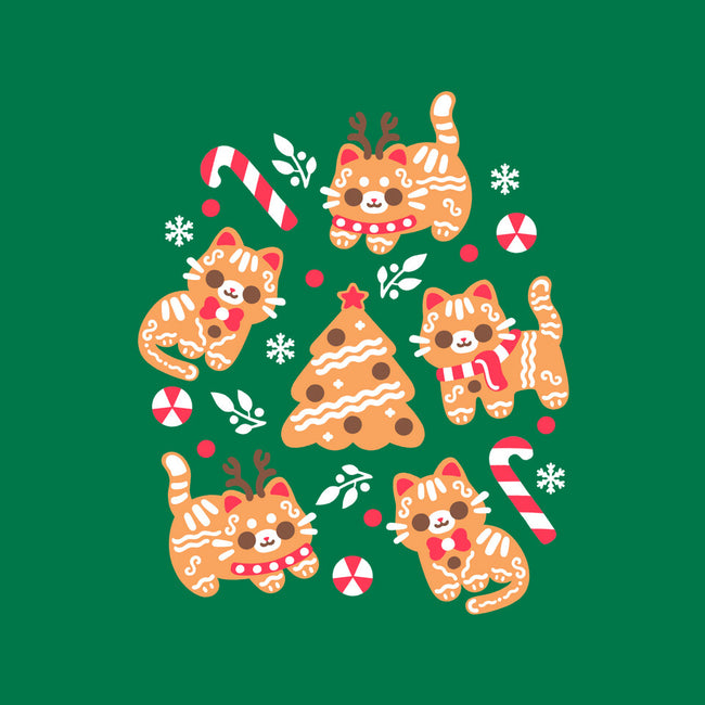 Gingerbread Cats-None-Polyester-Shower Curtain-NemiMakeit