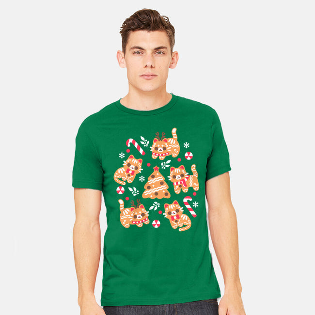 Gingerbread Cats-Mens-Heavyweight-Tee-NemiMakeit